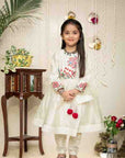 Ivory Embroided Chanderi Anarkali