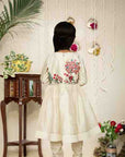 Ivory Embroided Chanderi Anarkali