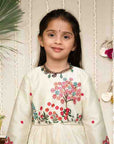 Ivory Embroided Chanderi Anarkali