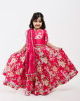 Pink Floral Lehenga