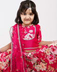 Pink Floral Lehenga