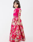 Pink Floral Lehenga