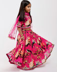 Pink Floral Lehenga