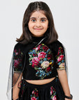 Black Floral Lehenga