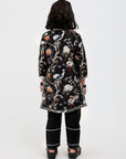 Black Floral and bird Print Kurta Payjama