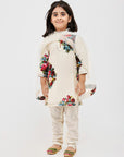 Ivory Floral Printed Kurta Payjama