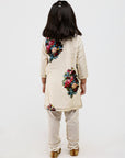 Ivory Floral Printed Kurta Payjama