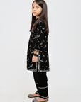 Black Bird Printed Kurta Payjama Set