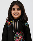 Black Floral Printed Kurta Payjama