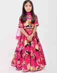 Pink Floral Lehenga
