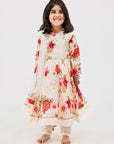 Ivory Floral Anarkali
