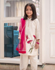 Ivory Chanderi Embroidery Hummingbird Nectar Kurta Set