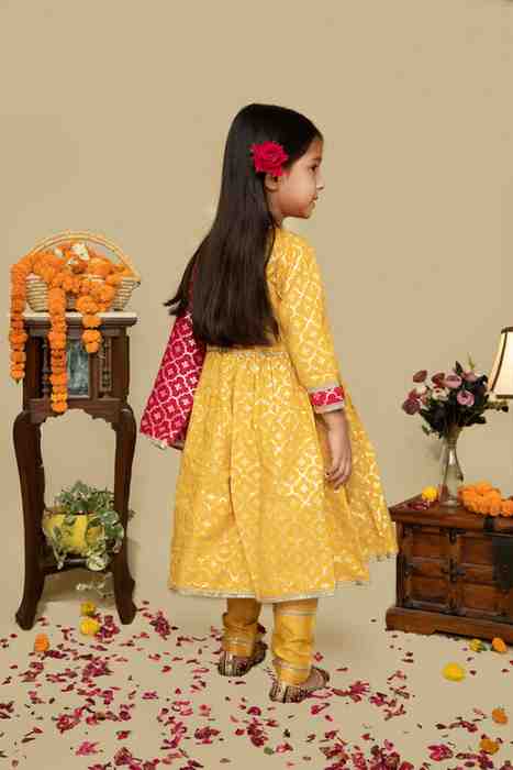 Spicy Mustard Anarkali