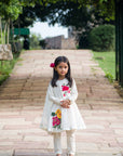 Floral Embroided Ivory Chanderi Anarkali