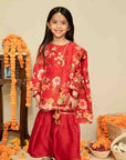 Crimson Red Sharara Set