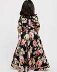 Black Floral Lehenga