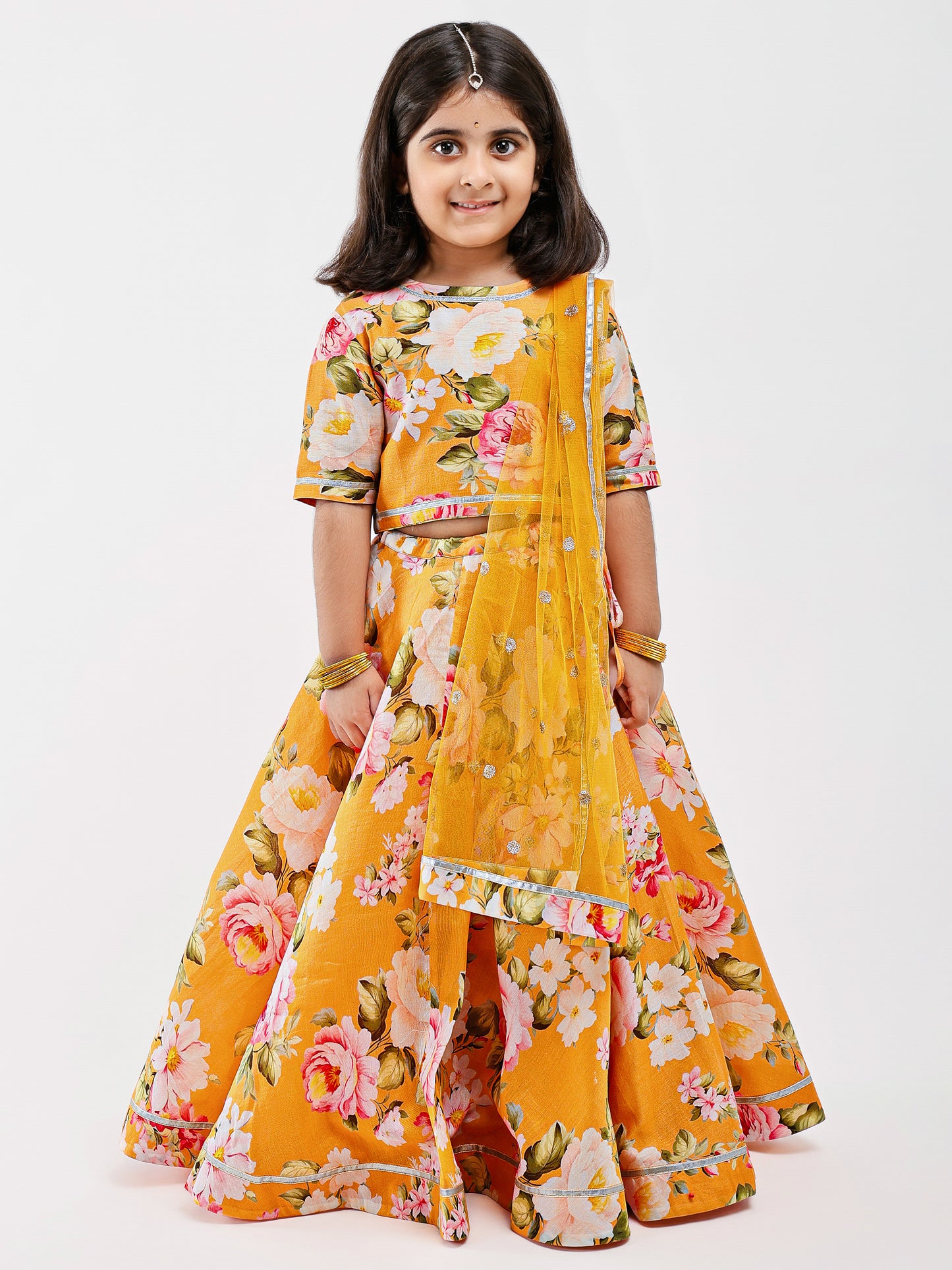 Yellow Floral Lehenga