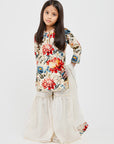 Ivory Floral Sharara Set