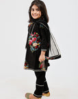 Black Floral Printed Kurta Payjama